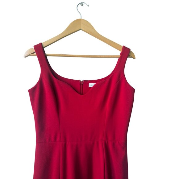 Dress The Population Red Mini Dress Sz M Esme Holiday Sweetheart Ruffle Cocktail - Picture 5 of 12